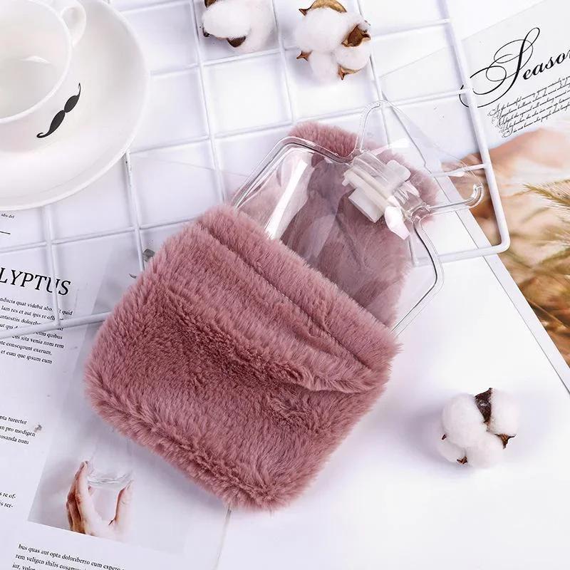 Winter Hot Water Bag Suitable Women Warmer Hand Bags Creative Design Rabbit Plush Water Bottle Reusable Soft Lint Hot Water Bag