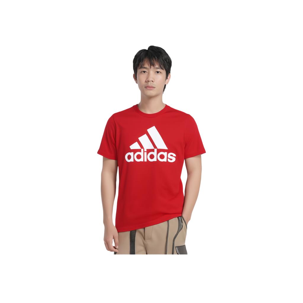 Adidas Essential Sport Crew Neck T-Shirt Men Tops Light-Scarlet GK9124