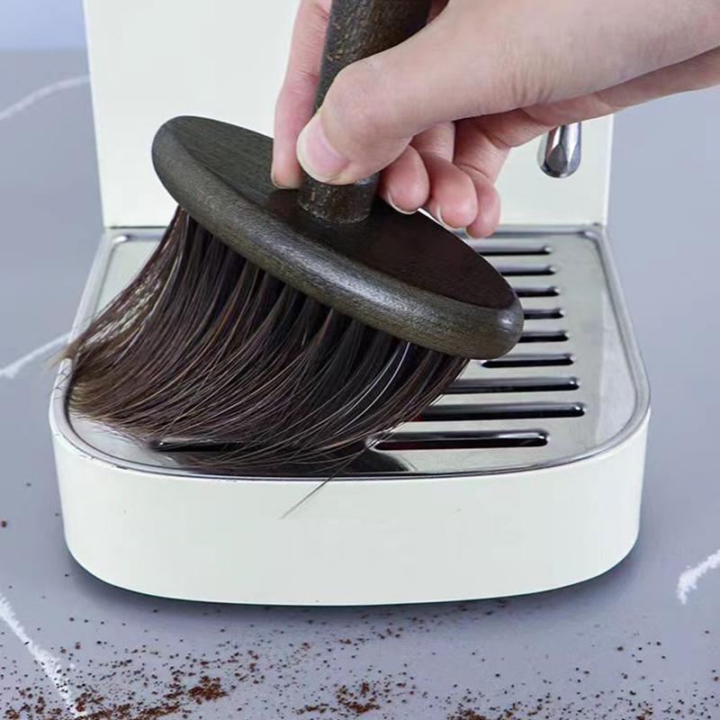 Spazzola per la pulizia della polvere di caffè Accessori per spolverare Spazzola per macinacaffè in legno Utensili da cucina per il caffè Spazzola per la pulizia del barista