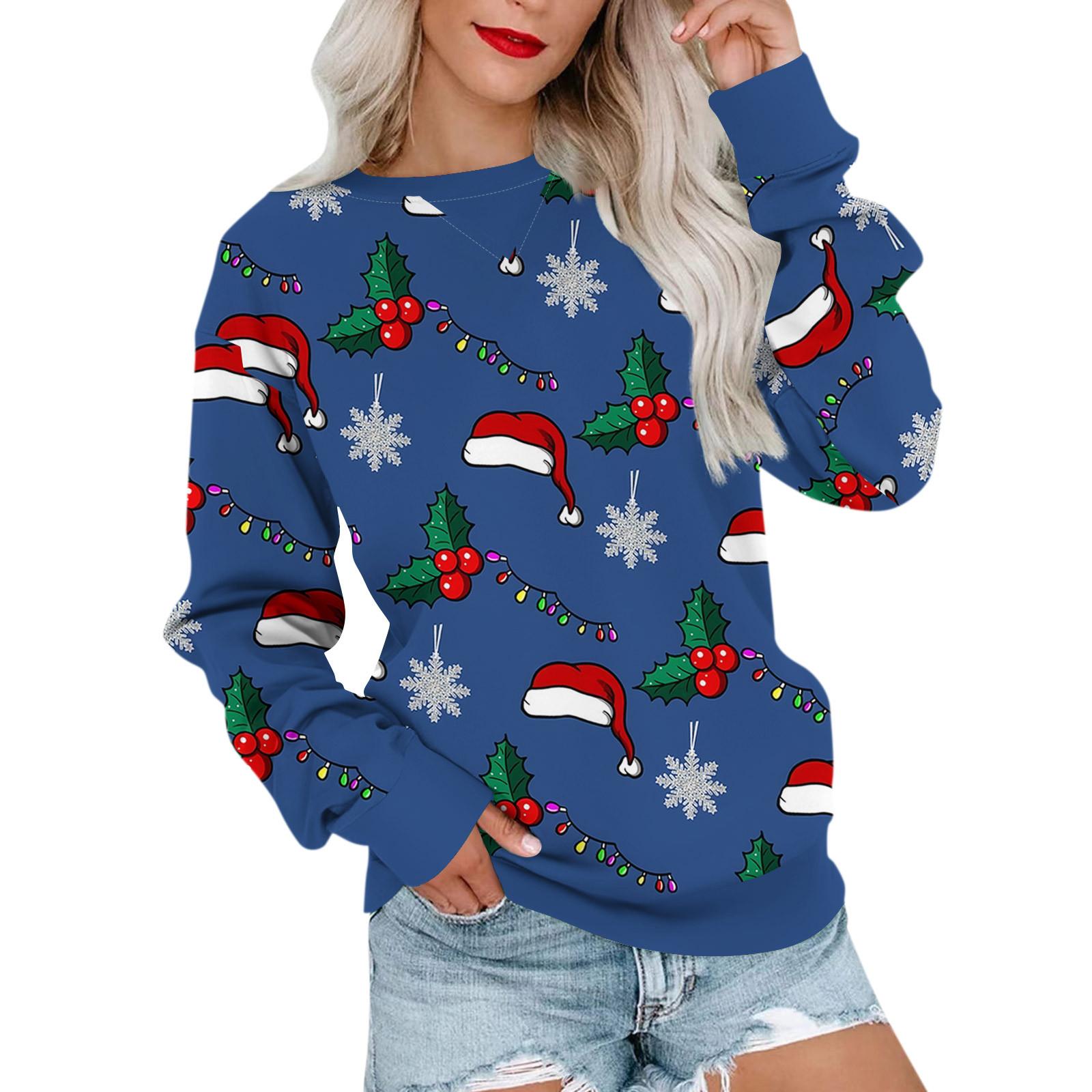 

Женский повседневный пуловер с принтом, рубашка с длинным рукавом, толстовка большого размера XXL