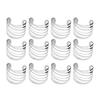 Pack of 12 Wedding Party Napkin Rings Ornament Hollow Out Buckle Crafts Holder for Restaurant Cafe Canteen Silver