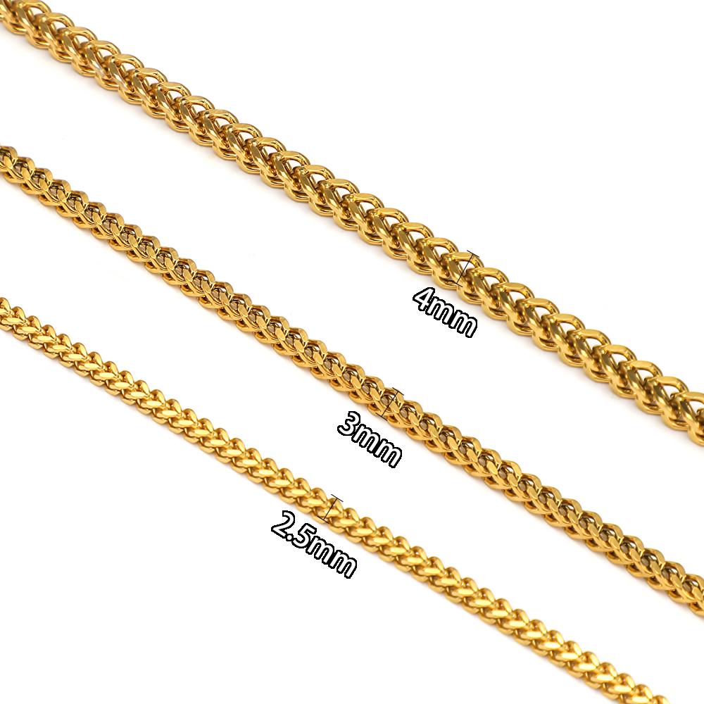 1 Meter Edelstahl Flach Quadrat Kubanische Ketten für Halskette Anhänger Verschlüsse Armbänder Zubehör DIY Schmuckherstellung Zubehör