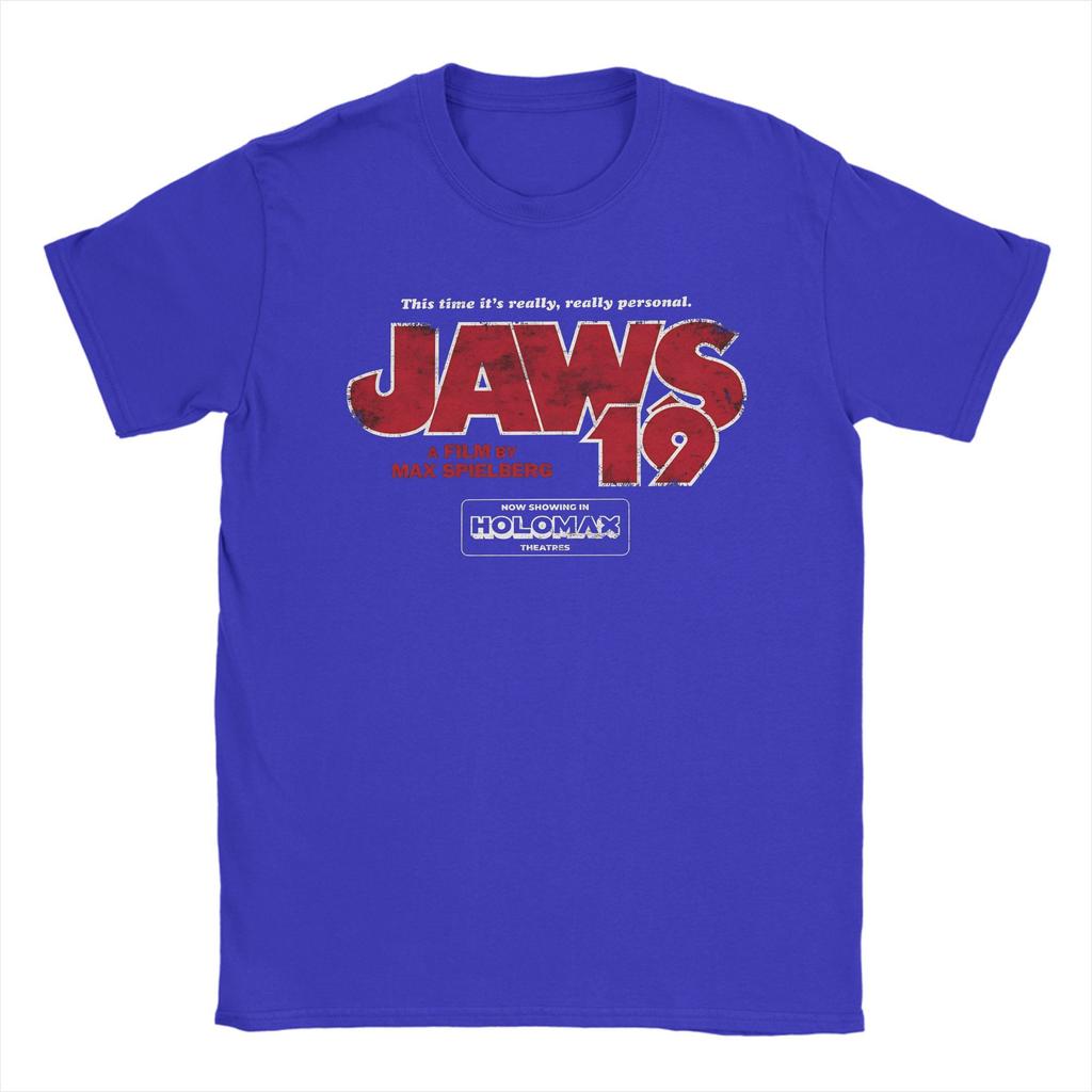 Herren Jaws 19 T-Shirts Baumwoll-Tops Sommer Y2K Basic Kurzarm T-Shirt O-Ausschnitt Mode Print T-Shirt Übergröße 5XL 6XL