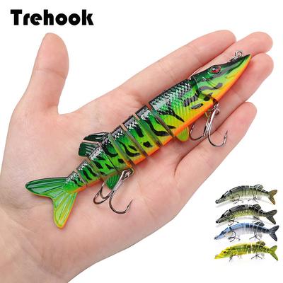 12,5cm 20g 9-Segment Swimbait Hecht Wobbler Crankbait Angelköder Mehrgelenkiger Harter Köder Musky Sinkend Isca Artificial
