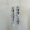 Gothic  Rock Punk Cross Star Drop Long Earrings Women Men Hip Hop Party Jewelry Gift Y2K Korean Trend