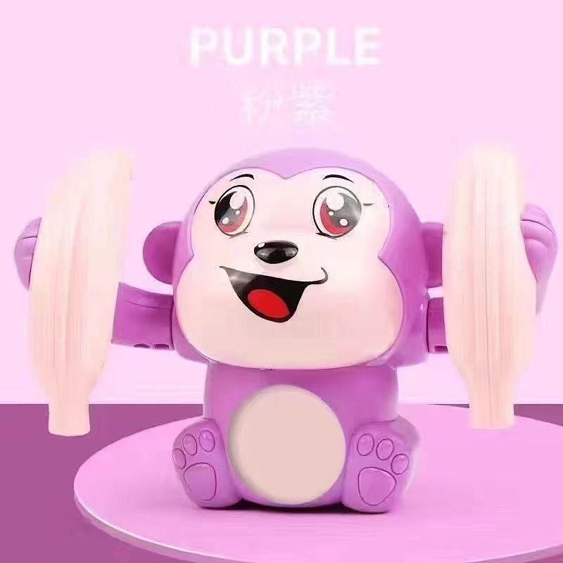 Rolling Voice-Controlled Monkey Doll: Crawling and Somersaulting Toy