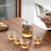 Portable Travel Tea Set High Temperature Resistant Glass Tea Cup Set New Hot Travel Essential Accessories Teaware Sets