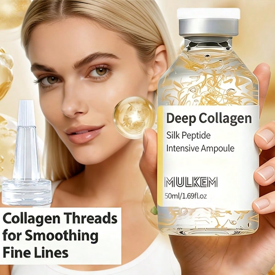 1Pc Anti-Wrinkle Serum, Peptide Essence Ampoule 50ml, Rich In Collagen And 30 Types Of Peptide Extra
