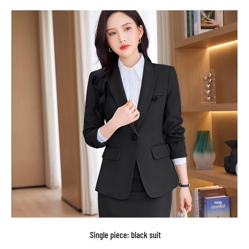 

Премиальный женский осенний блейзер: Приталенный жакет с длинным рукавом для работы или ювелирного магазина XXL