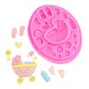 3D Baby Shower Pram Design Silicone Mold Fondant Chocolate Mould DIY Clay Model Cake Decorating Tool Baking Accessories