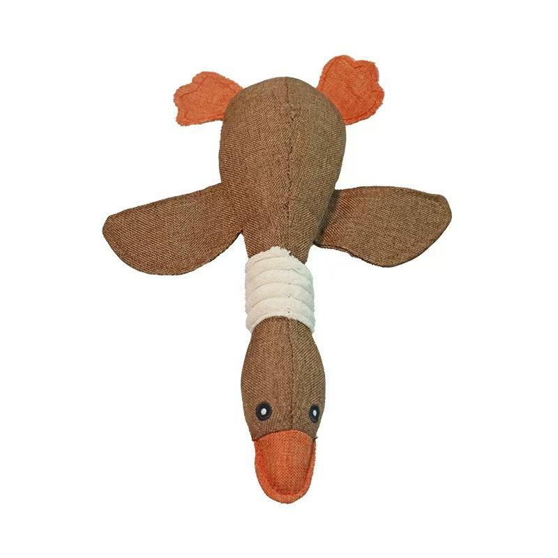 

1 Pcs New Pet Toy Goose Sound Durable Chewing Teeth Cleaning Dog Cat Pet Supplies M коричневый