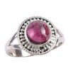 Natural Garnet Gemstone Handmade 925 Solid Sterling Silver Gift Ring S.7 H4c04
