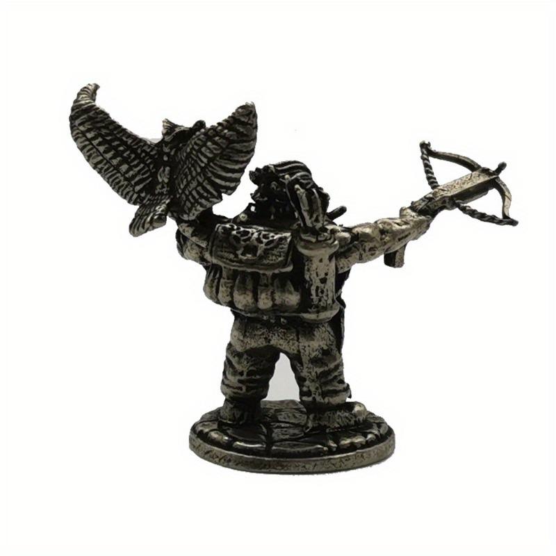 1PC Dwarf Legion Torchbearer Soldiers Models Toy Figurines Miniatures Metal Copper Mens Gifts Desktop Ornaments Decorations