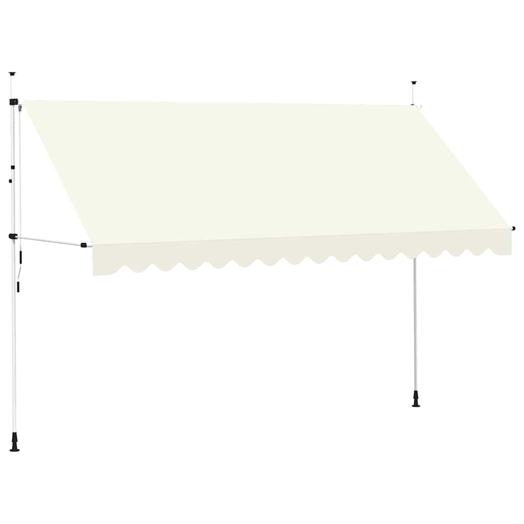Retractable Awning Manual Operation 400 cm Cream White