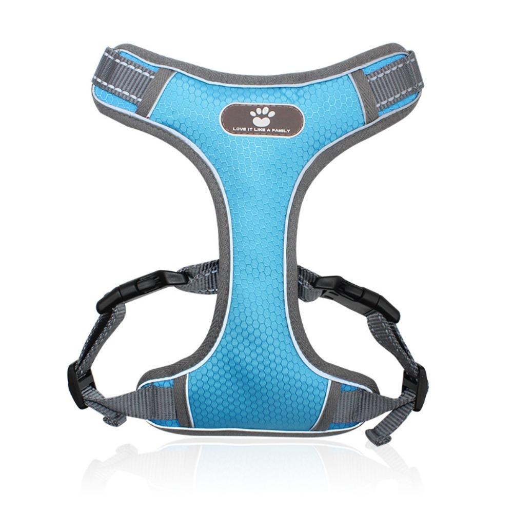 

Pet Accessoires Reflective Dog Harness Waterproof Walk Dog Dog Collar Oxford Cloth Pet Harness Dogs S светло-синий