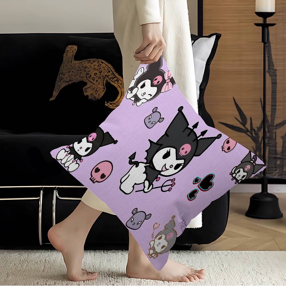 Cute Cartoon K-Kuromi Pillow Anime Pillow Sofa Bed Head Pillow Cover Cushion Cover 45x45 cm Fashion