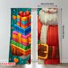 Set Of 2 Flat Printing Christmas Curtains Santa Gifts Holiday Digital Printed Polyester Drapes Family Party Decoration Curtain Made
