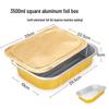Rechteckige Einweg-Lebensmittelbehälter aus Aluminiumfolie mit Deckeln