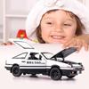 1/32 Scale Toyota AE86 Initial D Model Car, Zinc Alloy Pull Back Toy Car with Sound and Light for Kids Boy Girl Gift