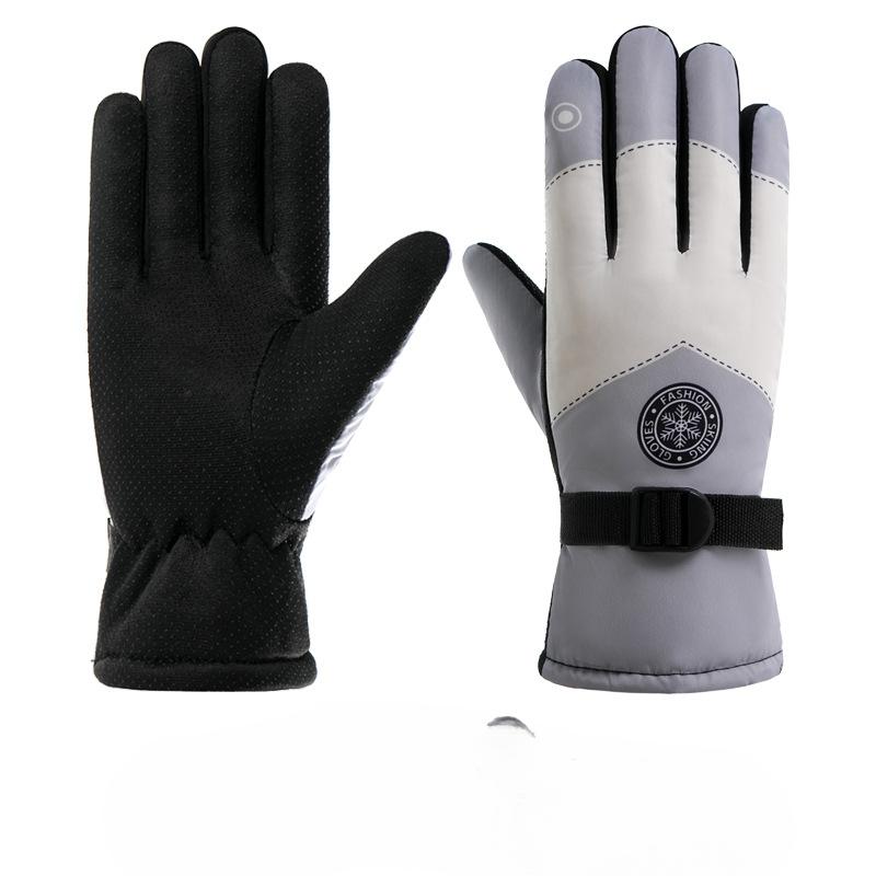 

Новые лыжные перчатки для зимы, утолщенные, парные, для улицы, теплые, спортивные, непродуваемые, бархатные велосипедные перчатки One size