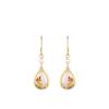 Year After Year Abundance Hetian Jade Earrings: 925 Sterling Silver Needle Palace Style Studs for Women