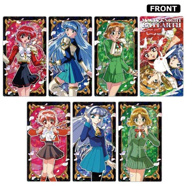 azumaker Magic Knight Rayearth Prism Visual Collection Box Set Hologram PET Collectible Plates 7 Packs