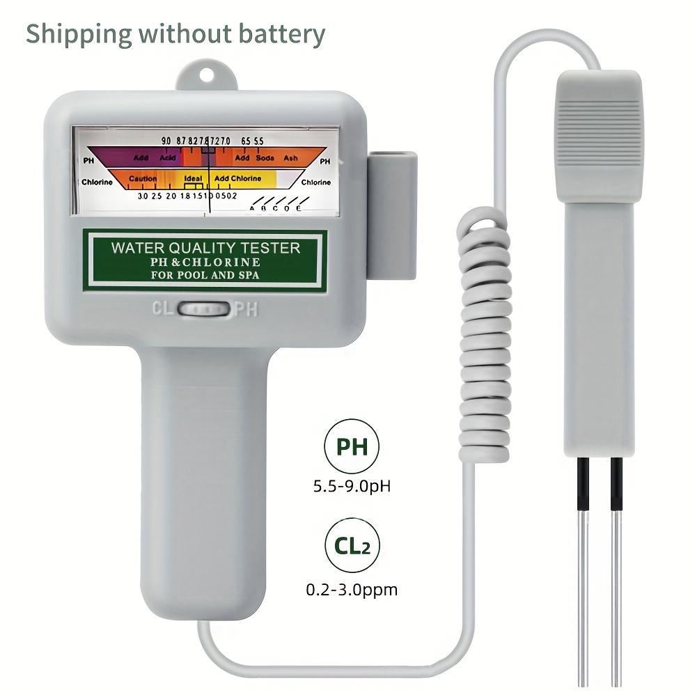 

Портативный тестер pH и хлора для аквариума 2-в-1, монитор качества воды для измерения диапазона CL2/pH, тестирование воды в бассейне