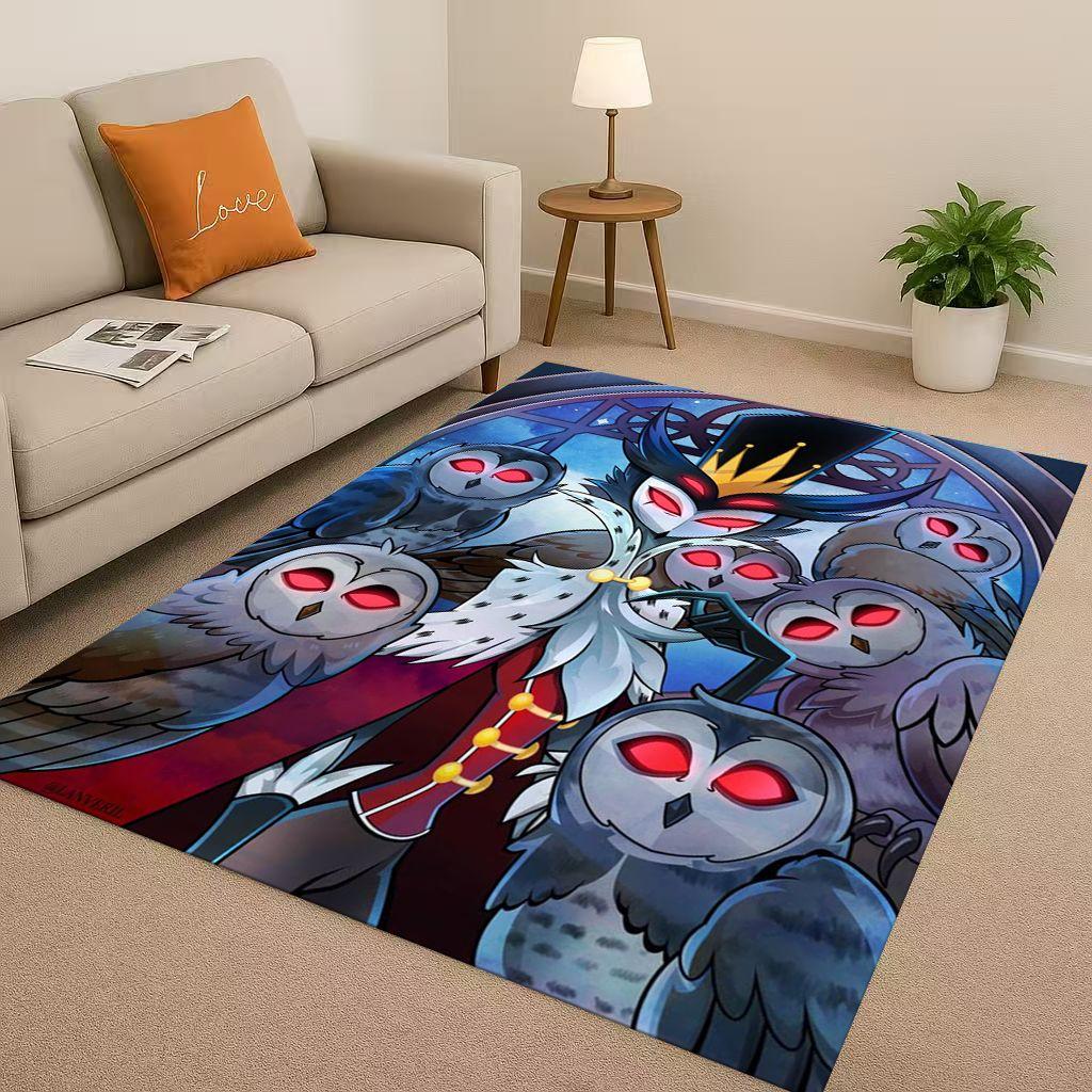 Cartoon H-Hazbin Hotel Angel Dust Alastor Living Room Non-Slip Area Rug Soft Carpet for Bedroom Sofa , Easy Clean Home Doormat