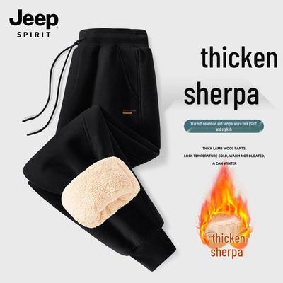 JEEP SPIRIT Men's 2025 Loose Fit Warm Sweatpants
