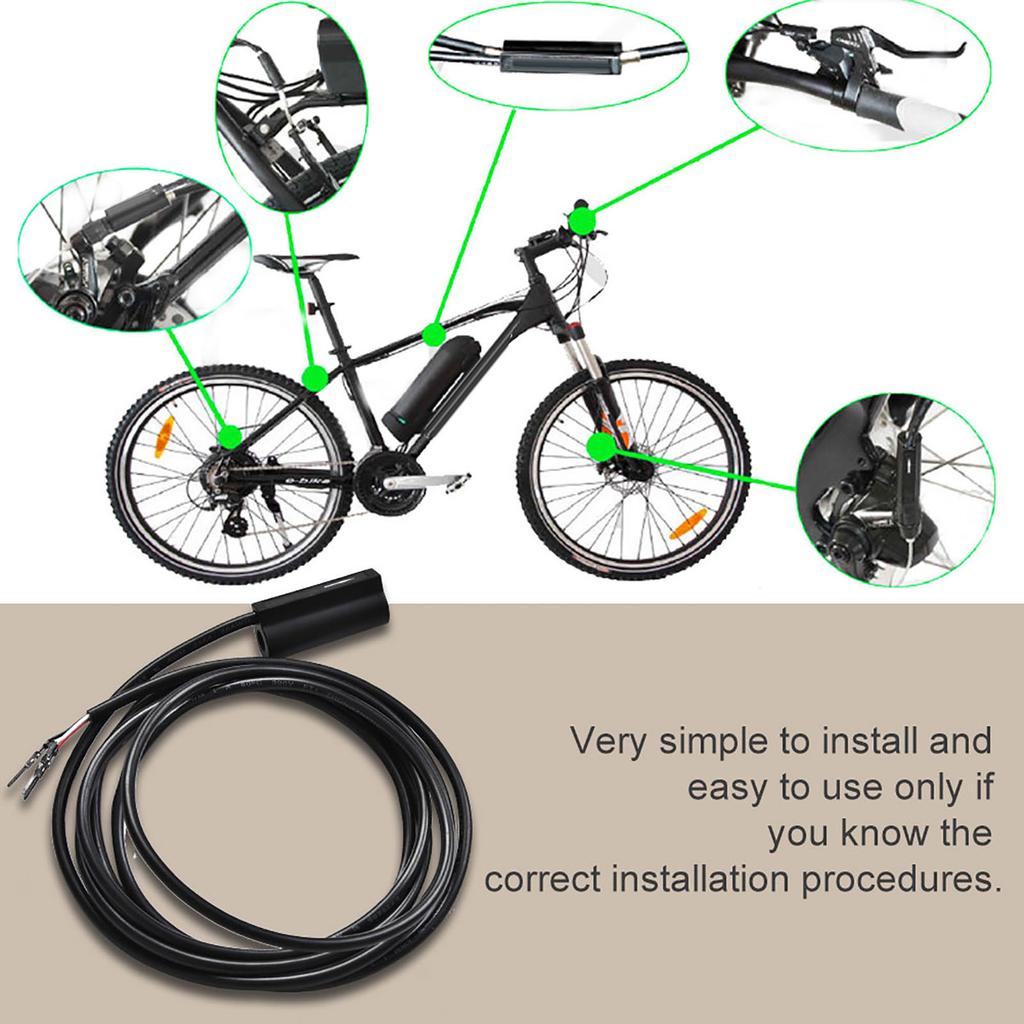 Mechanical Brake Cut Off Sensor Switch Cable for Electric Bike E Bike Scooter(Handlebar)