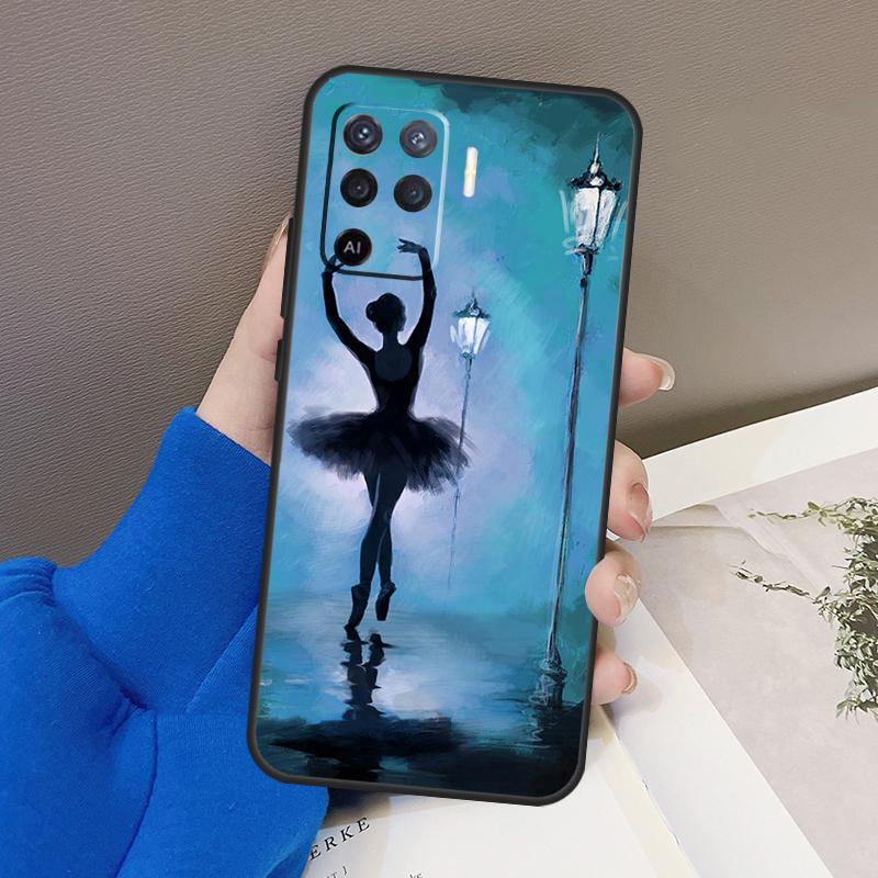 Gymnastics Oil Painting For OPPO Find X3 X5 Pro A9 A5 A31 2020 A15 A16 A52 A72 A1K A83 A91 A54 A74 A94 A53S Case