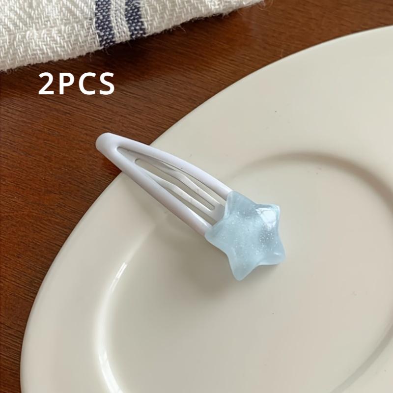 2/10pcs, Pentagram Hair Clips, Cute Star Hairpin with Water Drop Design,Suitable for Multiple Occasions During Various Festivals