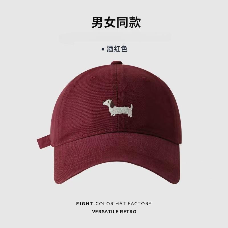 Cute Cartoon Dachshund Soft Top Cap Spring And Summer Hat High Quality Cotton Baseball Cap Men And Women The Same Style