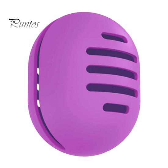 

Держатель для спонжа для макияжа, двухсторонний дышащий силиконовый держатель для блендера для макияжа, органайзер для хранения пуховки, дорожный футляр фиолетовый