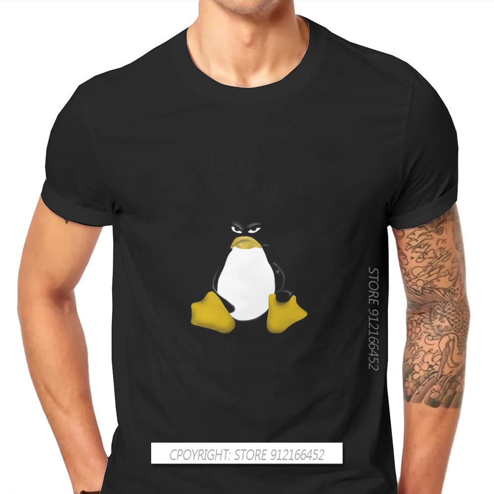 Linux Operating System Tux Penguin Men's TShirt User Friendly Just Picky Distinctive T Shirt Original Casual Sweats New Trend