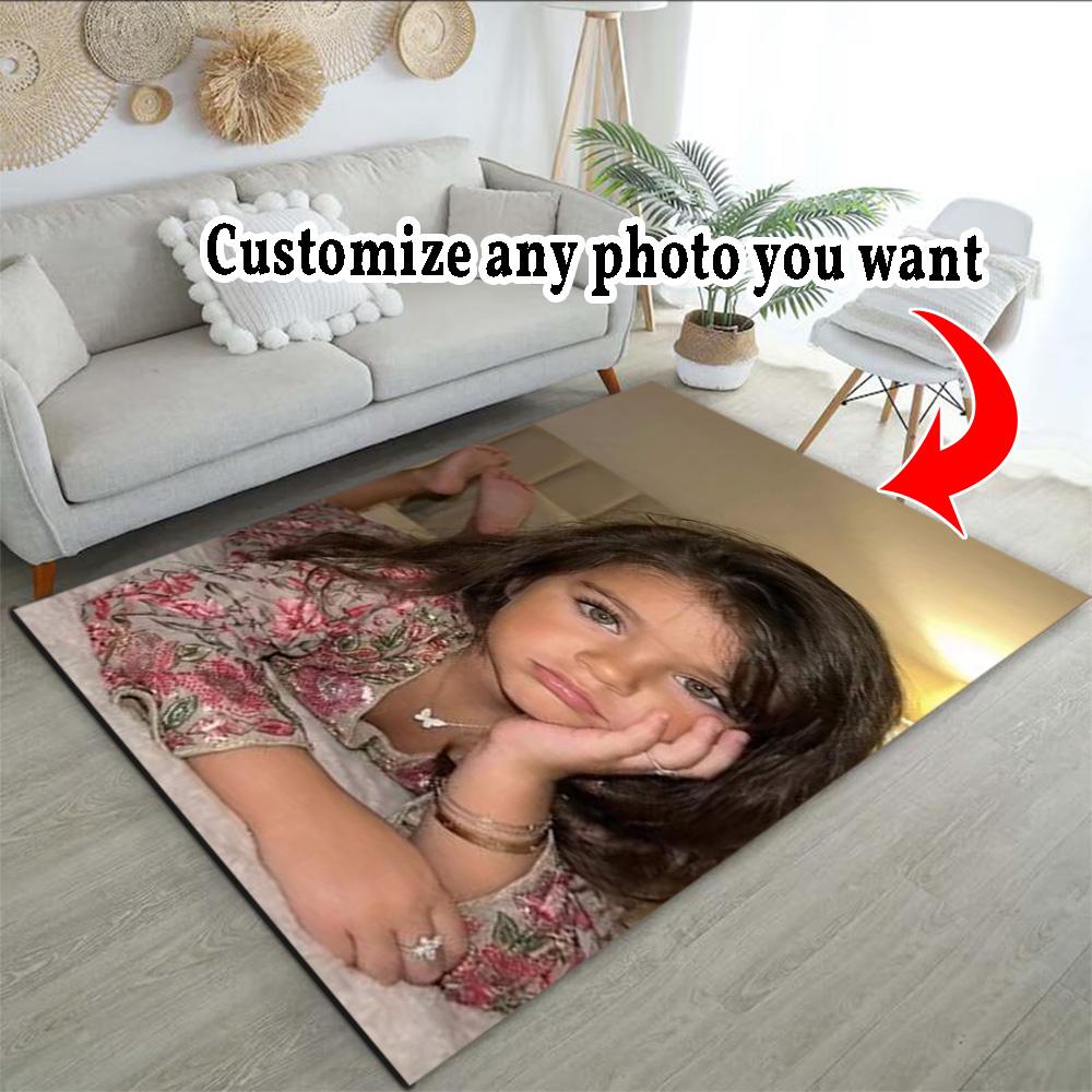 Customize Photo Customized Image Carpet Suitable for Foyer Living Rooms Dining Room Kitchen Anti-slip Rug Office Home Decor Birthday/Christmas Gift