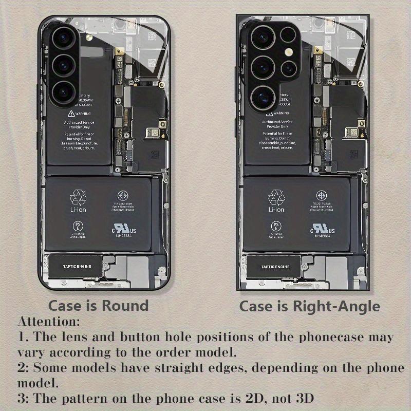 Internal Structure Diagram of Motherboard: Glass Phone Case Suitable for Samsung Galaxy S26 S25 S24 S23 S22 S21 S20FE Ultra Plus