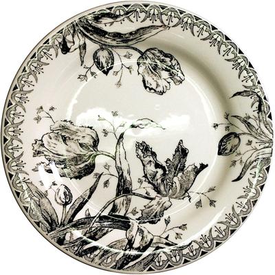 GIEN Tulips Noires Small Canapé Plate, Diameter 16.5 X 2cm, 1701B6A5