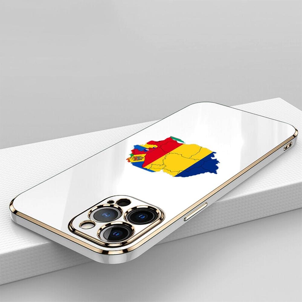 N91 Flaga Mołdawii art Galwanizowana Krawędź Miękkie Etui TPU na Telefon dla Xiaomi 14 Poco M5s X5 F6 Redmi 13C 12C 8 Note 12 10 11 13 Pro Plus Wstrząsoodporne Etui