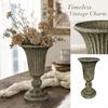 Vintage-Vase, verwitterter grauer Tischpflanzer für Wohnzimmer Esstisch, dekorativer Halter für Trockenblumen