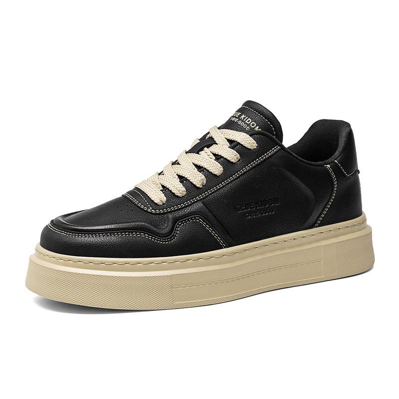 Herbst und Winter neue Arbeit Freizeit vielseitig dicksohlige erhöhende Herren-Board-Schuhe täglich Outdoor-Sport weiße Schuhe Herrenschuhe