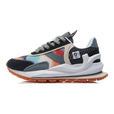 Li Ning Fang Yuan Bequeme Vielseitige Stoßdämpfende Rutschfeste Abriebfeste Atmungsaktive Low-Top Laufschuhe Herren Sneaker Donner-Grau AGCR047-7