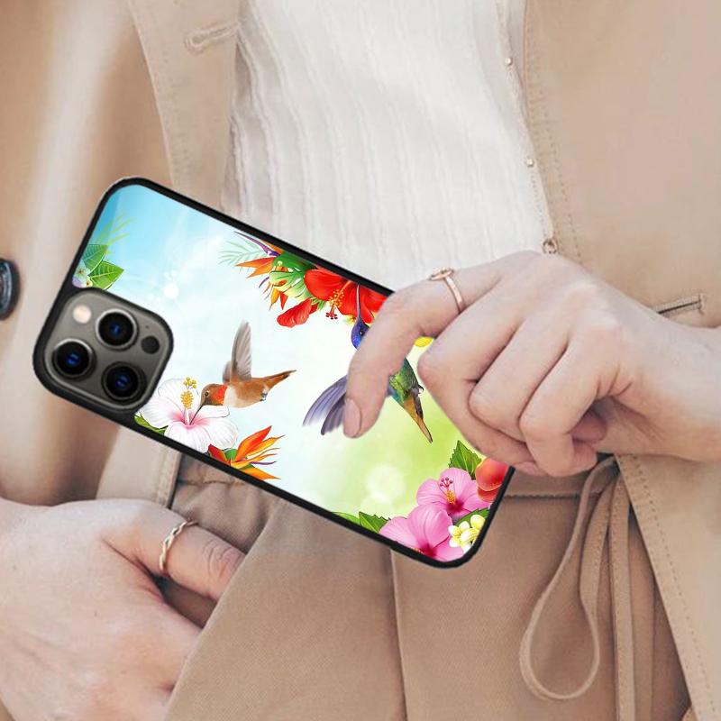 

Floral harmony and hummingbird Magnetic Phone Case For APPLE iPhone 17 Air 16 14 13 12 Pro Max 15 Plus With MagSafe Cover iPhone 13mini