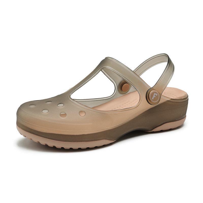 Mary Jane Women's Non-Slip Beach and Nurse Shoes - EVA Sole & TPU Upper, Eco-Friendly Jelly Sandals
