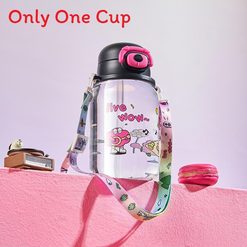 

Space Cup Childrens Cartoon Plastic Straw Bottle With Leakproof Seal For Kids And Teens 550ml чёрный