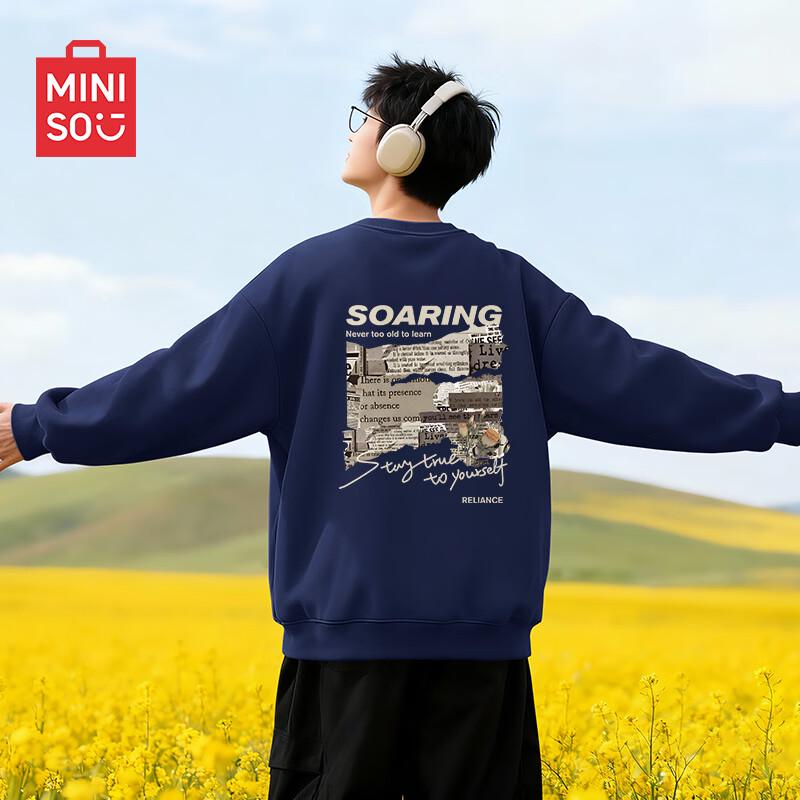 MINISO Men's Trendy Crewneck Sweatshirt