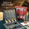 Reindeer-Themed 304 Stainless Steel Coffee and Dessert Mixing Spoon Gift Set In Cute Christmas Box