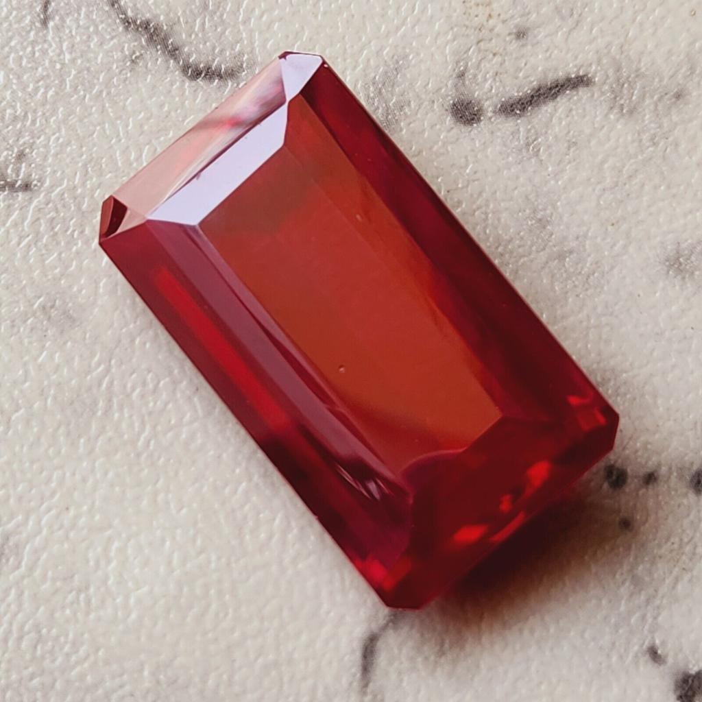 104 Cts Natural CERTIFIED Ruby Emerald Shape Red Rare Loose Gemstone