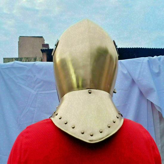 Medieval Knight Helmet Plating Knights Closed Helmet Frog Steel Armor