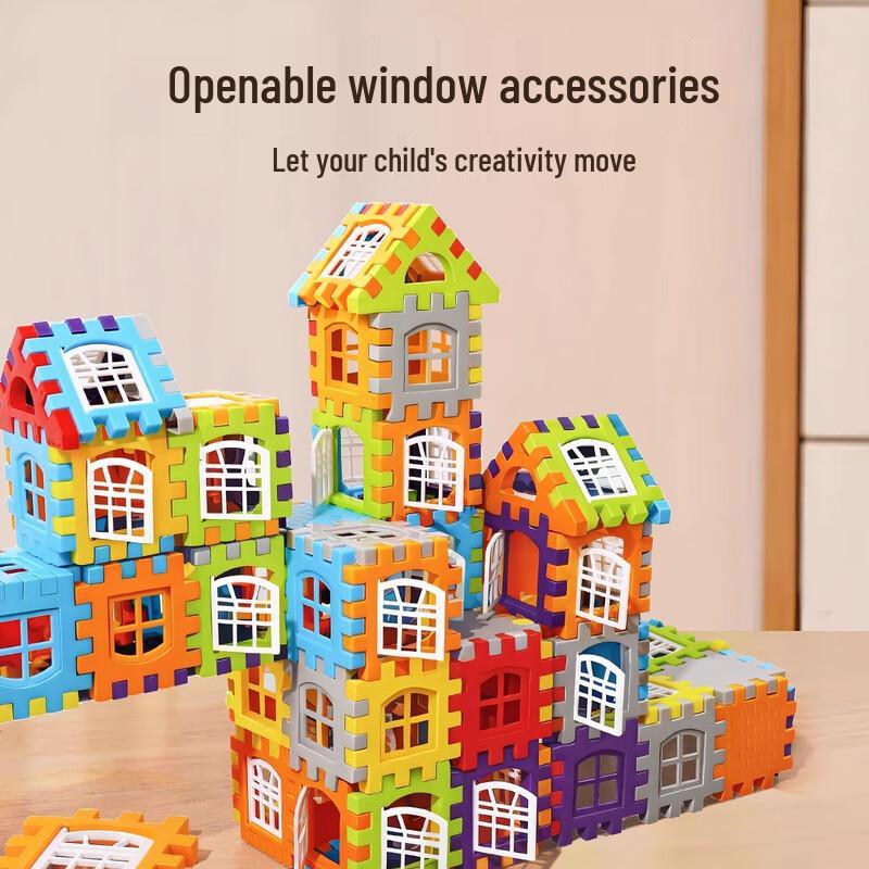 Lezhe Kids' Large House Building Blocks Set